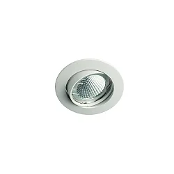 Alu-Druckguss-Einbaustrahler für MR16, IP20, Ø 8.2cm, mit Sprengring, ohne Fassung, schwenkbar, weiß matt