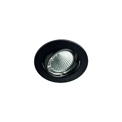 ceiling recessed luminaire MR16 swivelling IP20, powder coated, black