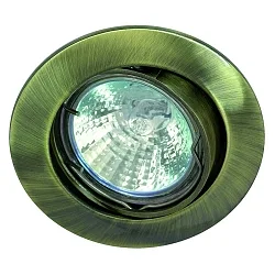 Alu die-cast Recessed spot for MR16, swivelling, IP20, old brass