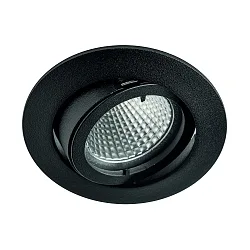 downlight MR16 round, swivelling IP20, black matt
