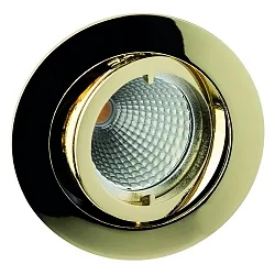 Alu die-cast Recessed spot for MR16, without snap ring, swivelling, IP20, gold