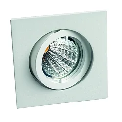 Alu die-cast Recessed spot QUADRO, swivelling, IP20, bayonet white matt