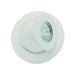 Alu-Druckguss Halb-Einbaustrahler, Periskop-Stil, IP20, GU10x, 70° schwenkbar, 355° drehbar, mit Frontblende, weiß matt