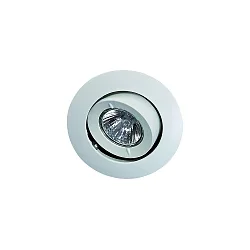 Alu-Druckguss Einbaustrahler MR16, IP20, Ø 11cm, kardanisch 40°/360°, mit Bajonett, ohne Fassung, weiß matt
