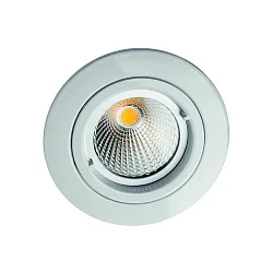 Alu-Druckguss-Einbaustrahler für MR16, IP20, Ø 8.2cm, mit Bajonett, ohne Fassung, starr, weiß matt