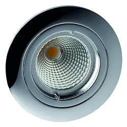 Alu-Druckguss-Einbaustrahler für MR16, IP20, Ø 8.2cm, mit Bajonett, ohne Fassung, starr, chrom