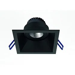 recessed luminaire TOM SQUARE(EMPTY CASE FOR LED MODULE Ø5CM) square, swivelling, without socket IP20, black matt dimmable