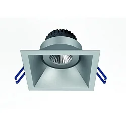 recessed luminaire TOM SQUARE(EMPTY CASE FOR LED MODULE Ø5CM) square, swivelling, without socket IP20, silver matt dimmable