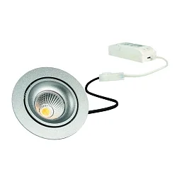 LED Einbaustrahler-Set GAIL DTW, IP40, Plug&Play, 6W 1900-3000K 430lm 36°, CRi>95, dim-to-warm, schwenkbar, silber
