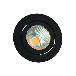 recessed luminaire TALU LED round, swivelling IP20, black matt dimmable 694lm 2600-2800K CRI 90-100