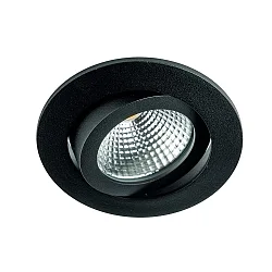 downlight TALU Plug&Play round, swivelling IP20, black matt dimmable