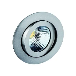 downlight TALU Plug&Play round, swivelling IP20, brushed iron dimmable