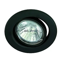 recessed luminaire MR16 swivelling IP20, mat, black