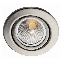 Stainless steel Recessed spot V4A, 1,4401 X5CrNiMo 316, GU10, without snap ring, round, swivelling, IP20, stainless steel