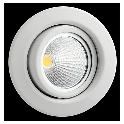 Stainless steel Recessed spot for MR16, without snap ring, swivelling, IP20, white