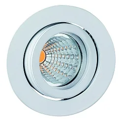Recessed spot TULKA stainless steel V4A, 1,4401 X5CrNiMo 316, with clip fastener, round, swivelling, IP20, white
