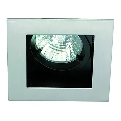 Stainless steel Recessed spot for MR16, square, swivelling, IP20, stainless steel