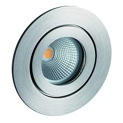 Outdoor V4A Edelstahl-Einbaustrahler TULKA für MR11, IP55, rund, Ø 6.3cm, Einsatz abziehbar, starr