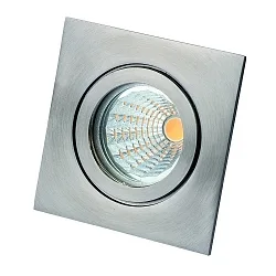 Outdoor V4A Edelstahl-Einbaustrahler TULKA für MR16, IP55, eckig, 8.2 x 8.2cm, Einsatz abziehbar, starr