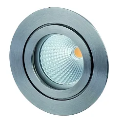 Outdoor V4A Edelstahl-Einbaustrahler TULKA für MR16, IP55, rund, Ø 8.2cm, Einsatz abziehbar, starr