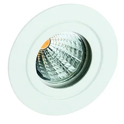 Outdoor V4A Edelstahl-Einbaustrahler TULKA für MR16, IP55, rund, Ø 8.2cm, Einsatz abziehbar, starr, weiß matt