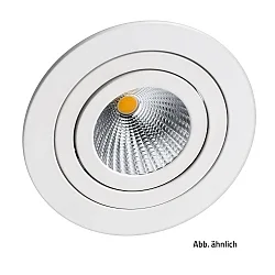 LED Einbaustrahler GLAW, IP40, 350mA (exkl. BG), 7W 3000K 662lm 38°, Alu-Druckguss, kardanisch 30°/355°, eisen gebürstet