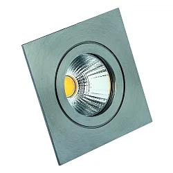 Outdoor LED Einbaustrahler TULKA, IP55, 350mA (exkl. BG), 8W 2700K 738lm 25°, dimmbar, starr, V4A Edelstahl, Blende eckig
