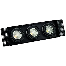 Einbaustrahler VANYA für Ø 5cm Leuchtmittel (exkl.), IP20, eckig, randlos, 3-flammig, schwenkbar, drehbar, schwarz