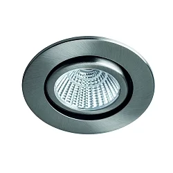 recessed luminaire BAN COB round, swivelling, current constant IP40, stainless steel dimmable 7W 600lm 3000K 40° CRI 90-100