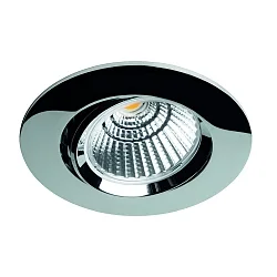 recessed luminaire BAN COB round, swivelling, current constant IP40, chrome dimmable 7W 620lm 2700K 40° CRI 90-100