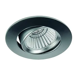 recessed luminaire BAN COB round, swivelling, current constant IP40, chrome matt dimmable 7W 620lm 2700K 40° CRI 90-100