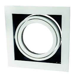 LED Einbaustrahler CORU-80K, IP20, 1-flammig, quadratisch, kardanisch, exkl. Leuchtmittel / Fassung / BG, weiß