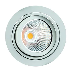 LED Einbaustrahler CORU-80K, IP20, rund, kardanisch, exkl. Leuchtmittel / Fassung / BG, weiß