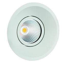 recessed luminaire CORU-80 round, swivelling IP20, white dimmable