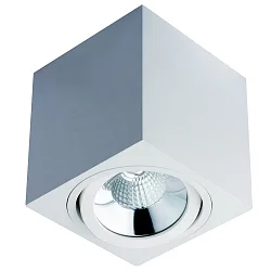 LED Aufbaustrahler MELIMAR COB 36°, 6W, 3000K, IP20, 230V, CRI80, schwenkbar, eckig, weiß