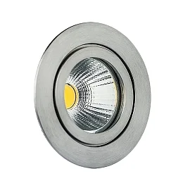 Outdoor LED Einbau-Downlight CIRDAN COB, IP55, rund, 350mA (exkl. BG), 8W 3000K 738lm 25°, starr, V4A Edelstahl