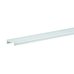 Abdeckung für ALU-Profil FUP18/7, bündig, flach, opal, Polycarbonat (PC), 200cm