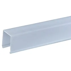 Abdeckung für Unterputz-Profil UP20/11, hoch, eckig, matt, Polycarbonat (PC), 200cm / 3.7cm