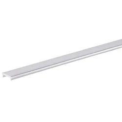 Zubehör für Alu-Kleiderstangenprofil KSP18/34 - Abdeckung, bündig, flach, opal, Polycarbonat (PC), 200cm