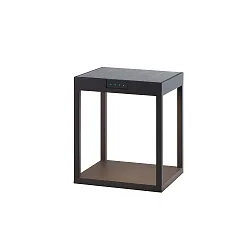 LED Akku-Solar-Stehleuchte KLEWE RADIA GROUND, IP65, 24.5cm, mit Sensor, 3W 3000K 235lm 3-step dimmbar, graphitgrau
