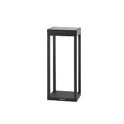 LED Akku-Solar-Stehleuchte KLEWE RADIA MINI, IP65, 35cm, mit Sensor, 3W 3000K 173lm, 3-step dimmbar, graphitgrau