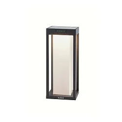 LED Akku-Solar-Stehleuchte KLEWE RADIA MOON MINI, IP65, 35cm, mit Sensor, 2.2W 3000K 152lm, 3-step dimmbar, graphitgrau