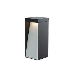 LED Akku-Solar-Stehleuchte KLEWE MILIO FULL, IP65, mit Sensor, 2-seitig, 2.2W 3000K 117lm 2x120°, 3-step dimmbar, graphitgrau