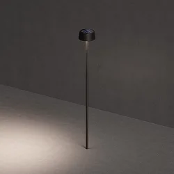 LED Akku-Solar-Wegeleuchte KLEWE SUNDRESS, IP65, mit Sensor + Zusatz-Spot, 4.4W 3000K 427lm, 3-step dimmbar, graphitgrau