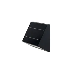 LED Akku-Solar-Wandleuchte /  Treppenleuchte KLEWE ECOSTEP, IP65, mit Sensor, 2.2W 3000K 200lm, 3-step dimmbar, graphitgrau