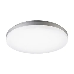 LED Deckenleuchte CIRCEL, Ø40cm / Höhe 6.3cm, IP20, 38W 3000K 4200lm 110°, Silber