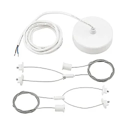 Pendelset für LED Aufbauleuchte PLANK, weiß/silber