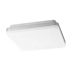 LED Aufbauleuchte SQUARE 27, 27cm, 120°, 10/16/22W, 3000/4000K, 1200-2800lm, IP54, silber
