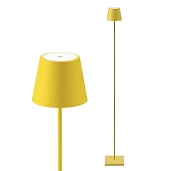 battery floor lamp NUINDIE round IP54, sunny yellow dimmable