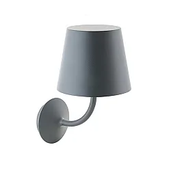 LED Außenwandleuchte NUPARA, 230V, IP65, Ø 16.5cm / H 28.2cm / T 22.2cm, 7W 2700K 540lm, Alu Druckguss, anthrazit